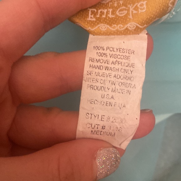 Long turquoise/mint colorer Dress - Picture 4 of 4